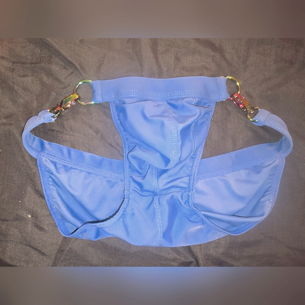 Blue Harness Bathing Suit / Underwear with Gold Chains Japanese XL US L